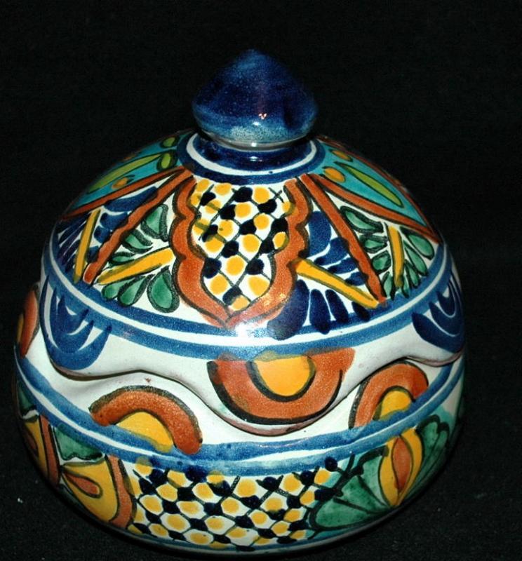 Talavera Pottery lidded bowl