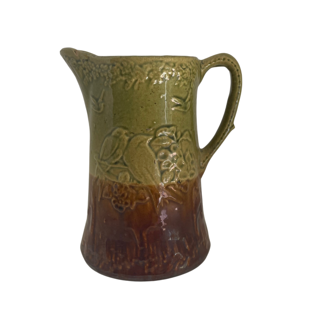 Salt glazed stoneware pitcher