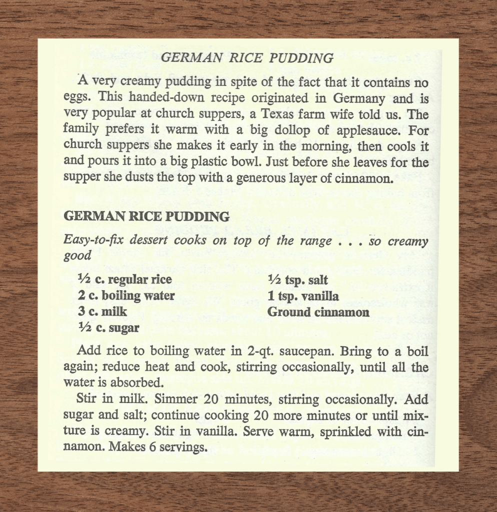 Caramel bread pudding and german rice pudding recipes