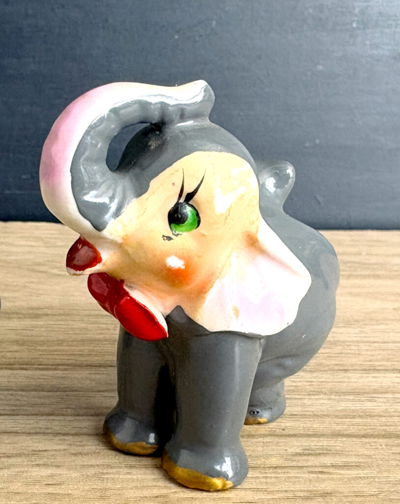 cold painted elephant salt shaker