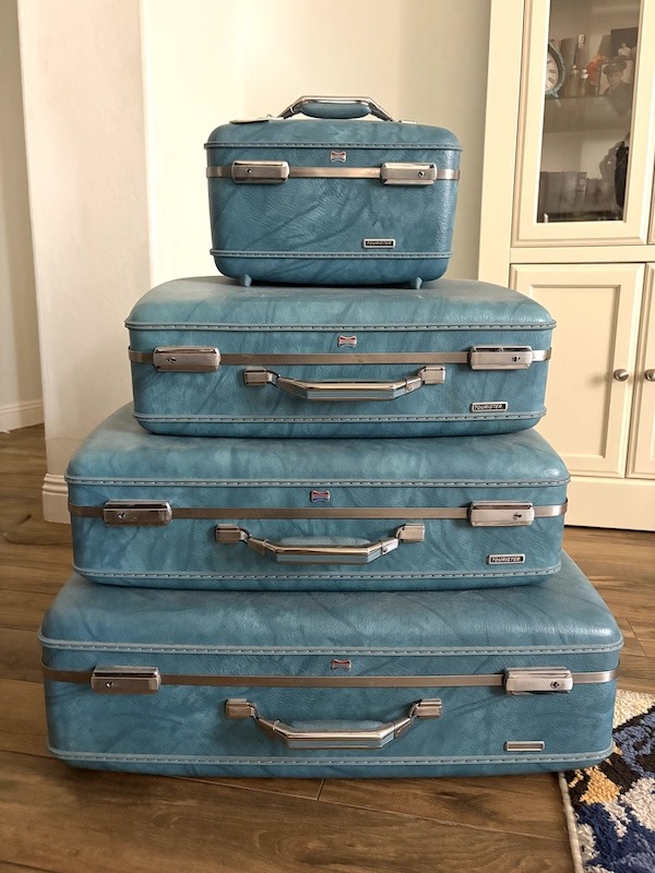 Vintage set of American Tourister luggage