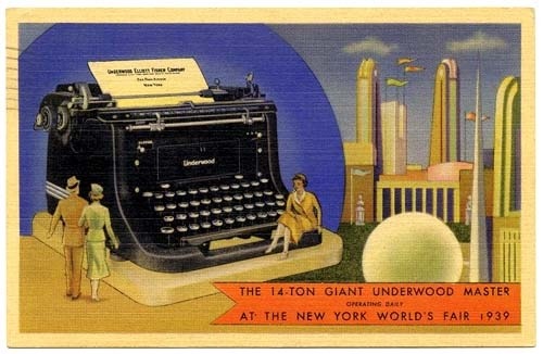 giant underwood typewriter